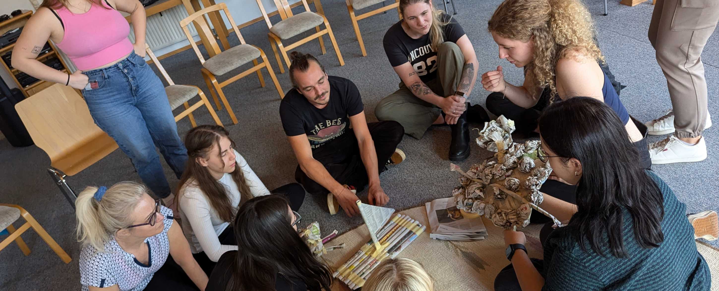 Kreativarbeit mit Papier