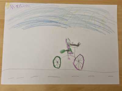 Kinderzeichnung Fahrrad