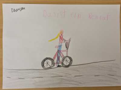 Kinderzeichnung Fahrrad
