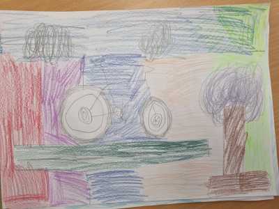 Kinderzeichnung Fahrrad