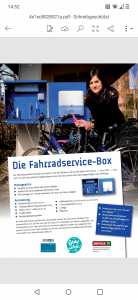 Folder für den Fahrradservice